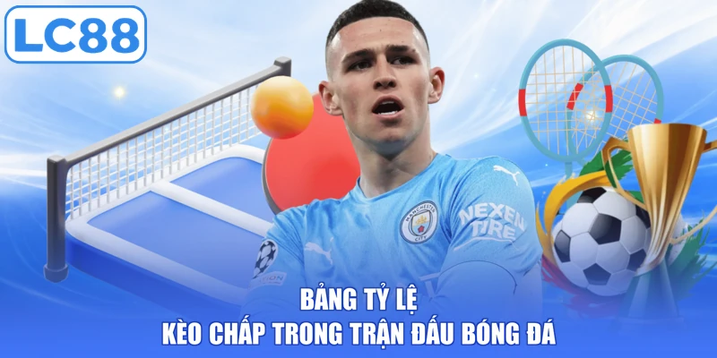 Bảng tỷ lệ kèo chấp trong trận đấu bóng đá