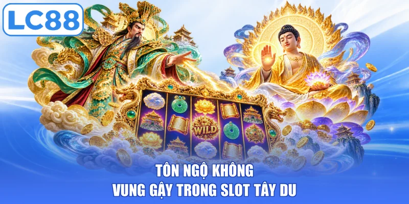 Tôn Ngộ Không vung gậy trong slot tây du
